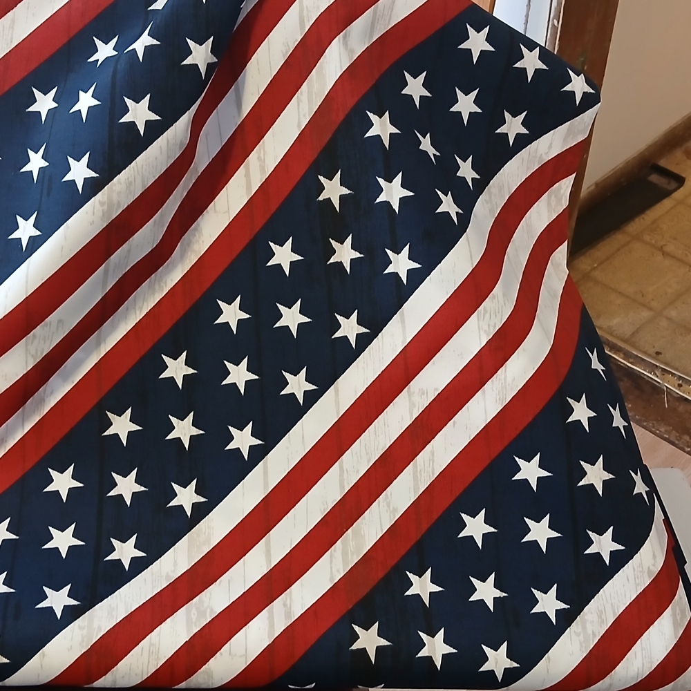 American Flag Patterned Fabric
